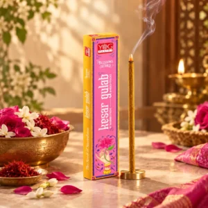 YogMantra Bambooless sticks Kesar Gulab-(pack of 12)