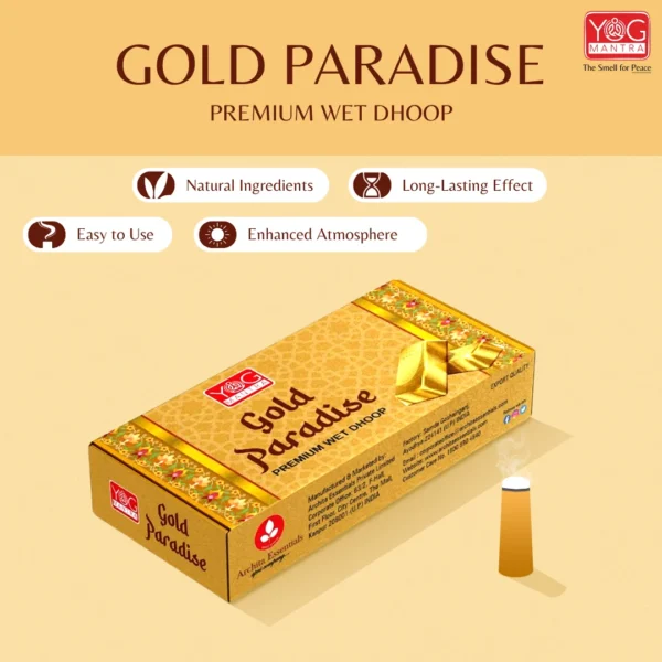 YogMantra Gold Paradise Premium Wet Dhoop (Pack of 4) - Image 3