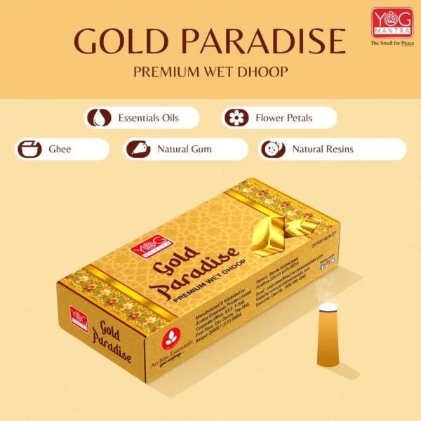 YogMantra Gold Paradise Premium Wet Dhoop (Pack of 4) - Image 4