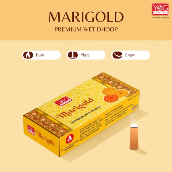 YogMantra Marigold Premium Wet Dhoop (Pack of 12) - Image 5