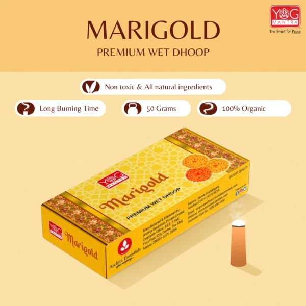 YogMantra Marigold Premium Wet Dhoop (Pack of 12) - Image 2