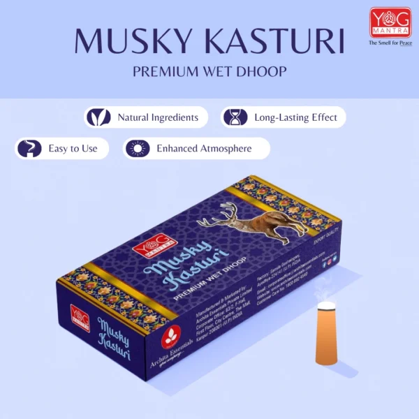 YogMantra Musky Kasturi Premium Wet Dhoop - Image 3