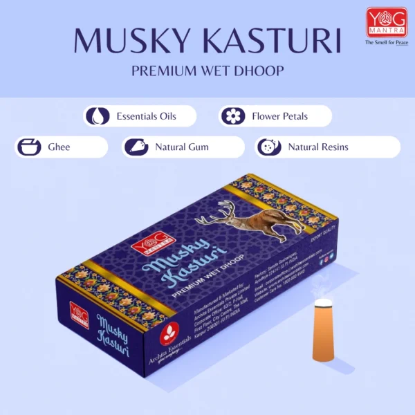 YogMantra Musky Kasturi Premium Wet Dhoop - Image 4