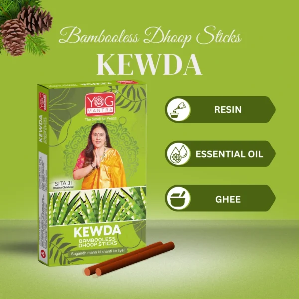 YogMantra Dhoopsticks Kewda - (pack of 1) - Image 2