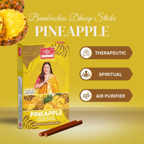 YogMantra Dhoopsticks Pineapple -(pack of 1) - Image 4