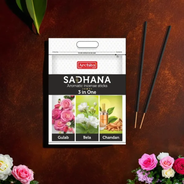 Archita Poojabatti Sadhana 3 in One (Gulab, Mogra, Chandan) Incense Stick