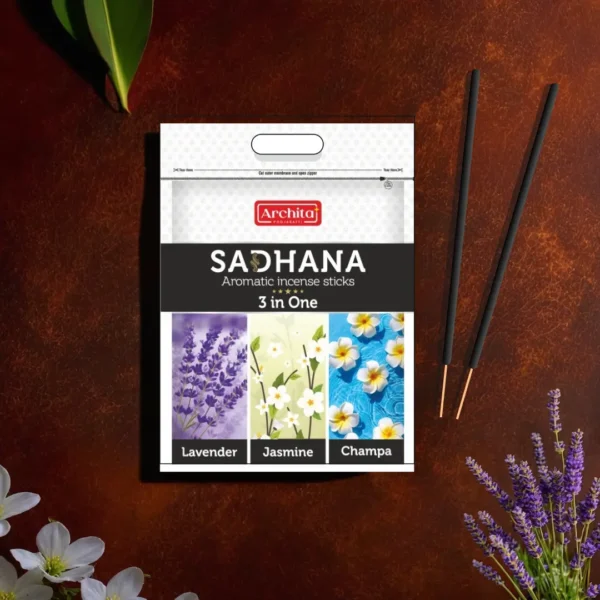 Archita Poojabatti Sadhana 3 in One (Lavender, Jasmine, Champa) Incense Stick