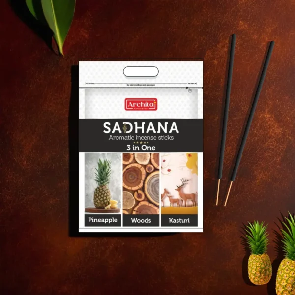 Archita Poojabatti Sadhana 3 in One (Pineapple, woods, kasturi) Incense Stick