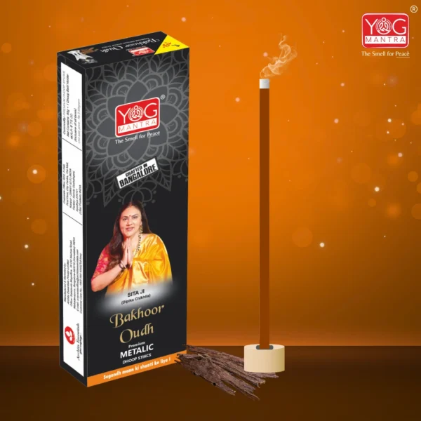 YogMantra Bakhoor Oudh thick Metallic Dhoopsticks - (pack of 1)
