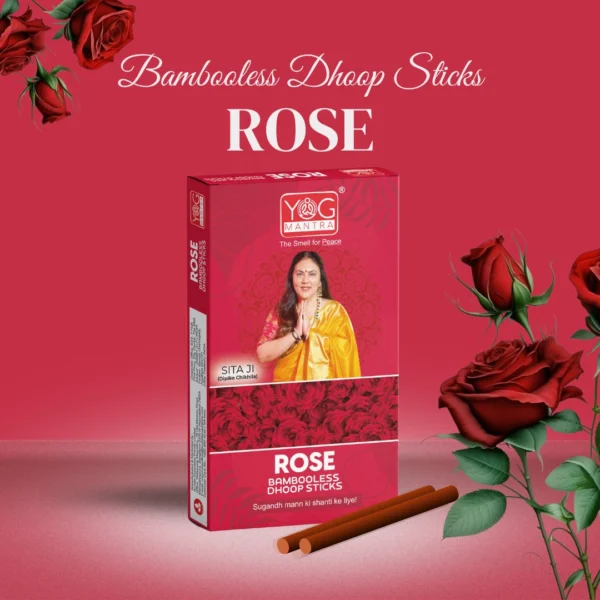 YogMantra Dhoopsticks Rose -(pack of 1)