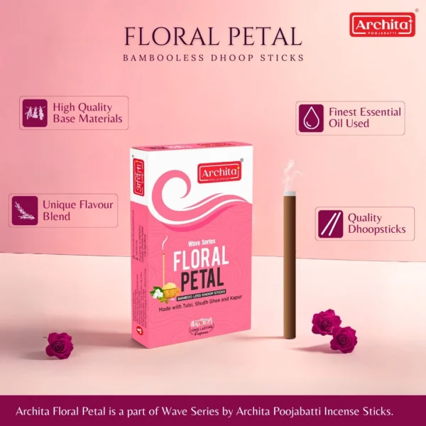 Archita Poojabatti Floral Petal Dhoop Stick - (Pack of 1) - Image 5