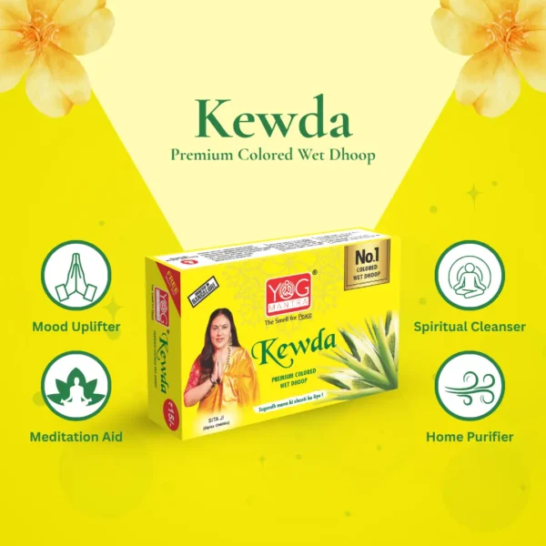 Yog Mantra Kewda Premium Colored Wet Dhoops - (pack of 1) - Image 3