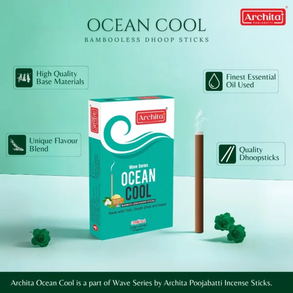 Archita Poojabatti Ocean Cool Dhoop Stick - (Pack of 1) - Image 3