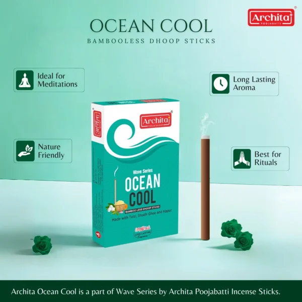 Archita Poojabatti Ocean Cool Dhoop Stick - (Pack of 1) - Image 5