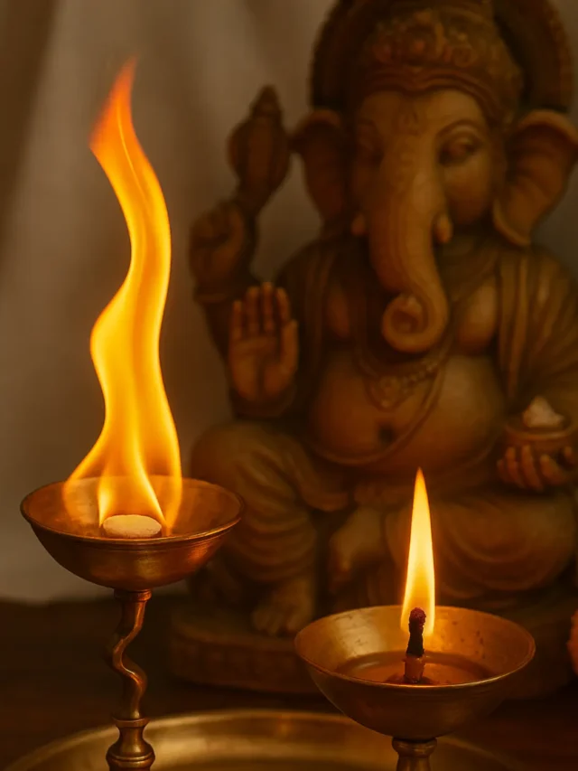 Make Your Ganpati Aarti Pure with Natural Camphor and Til Oil Lamps