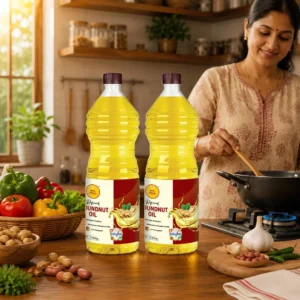 Bhog Prasad Pure and Natural Groundnut Oil 2000ml - (Pack of 2)