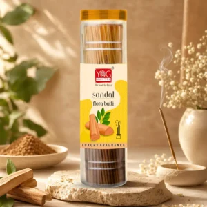 Yog Mantra Sandal Premium Flora Jar Incense sticks(300gm)- Pack of 1