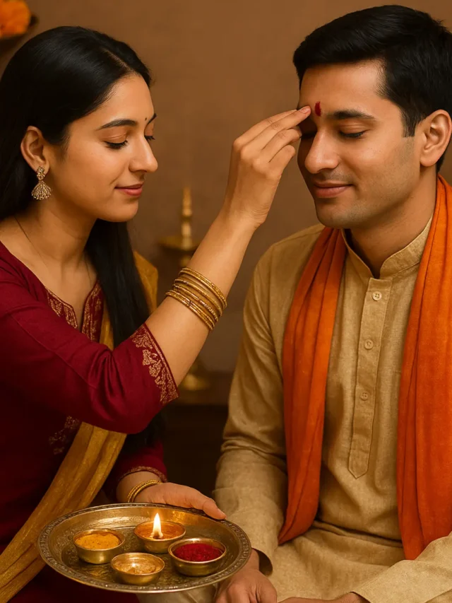 Significance of the Aarti Plate in Bhai Duj Rituals