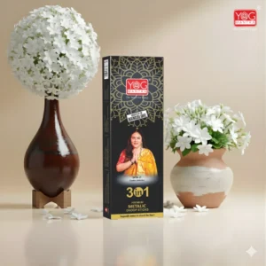 Yog Mantra 3 in 1 thick 6" long Premium Metallic Dhoop Sticks - (Pack of 1)