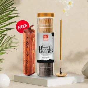 YogMantra Fantastic Beasts Premium Incense Sticks with wooden holder - 400gm (Pack of 1)