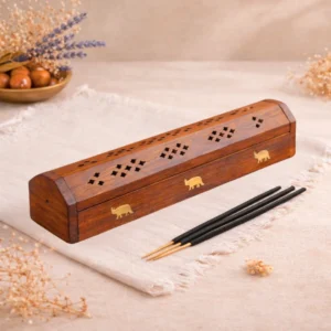 Yog Mantra Handcrafted Wooden Incense Stick & Dhoop Holder