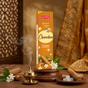 Archita Poojabatti Premium Incense Sticks Chandan - (Pack of 6)