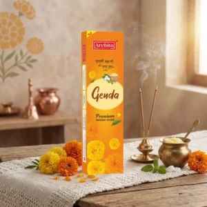 Archita Poojabatti Premium Incense Sticks Genda - (Pack of 6)