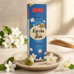 Archita Poojabatti Premium Incense Sticks Kaccha Bela - (Pack of 6)